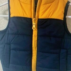 Kids Yellow and Black Puffer Vest